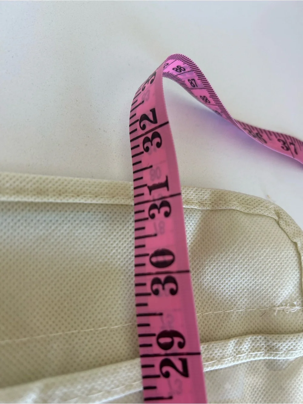 Hanging Clear Pocket Organizer in Beige